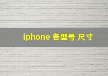 iphone 各型号 尺寸